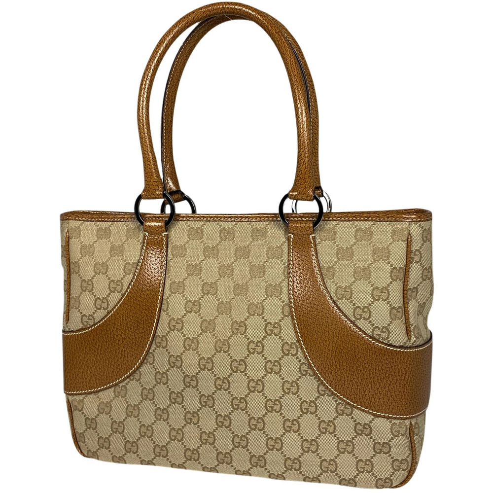 Gucci GG tote bag handbag canvas beige